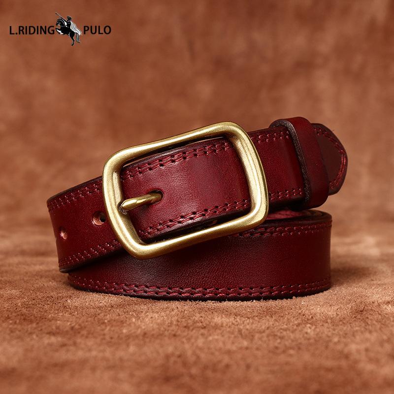 Retro Lady Style Belt for Women, Top Layer Cowhide, Retro Fashion, Versatile Denim Leather Belt