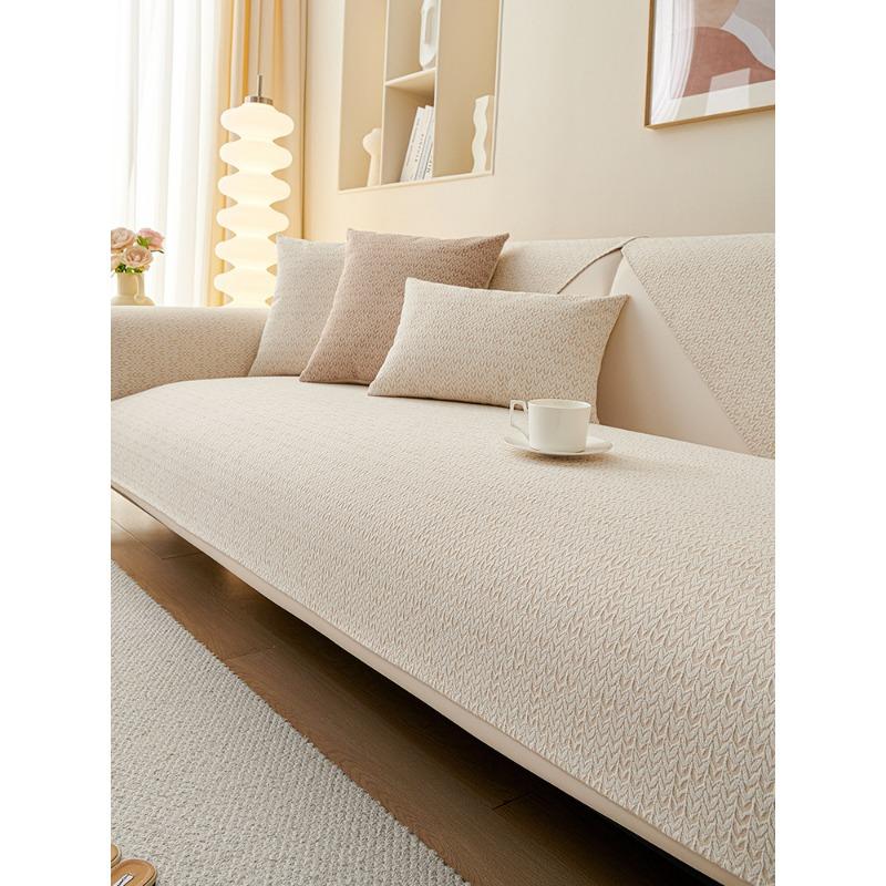 

Чехол для диванной подушки из шенилла, ткань Four Seasons, универсальное полотенце для дивана, нескользящее покрытие, одеяло, устойчивое к царапинам 70*70cm