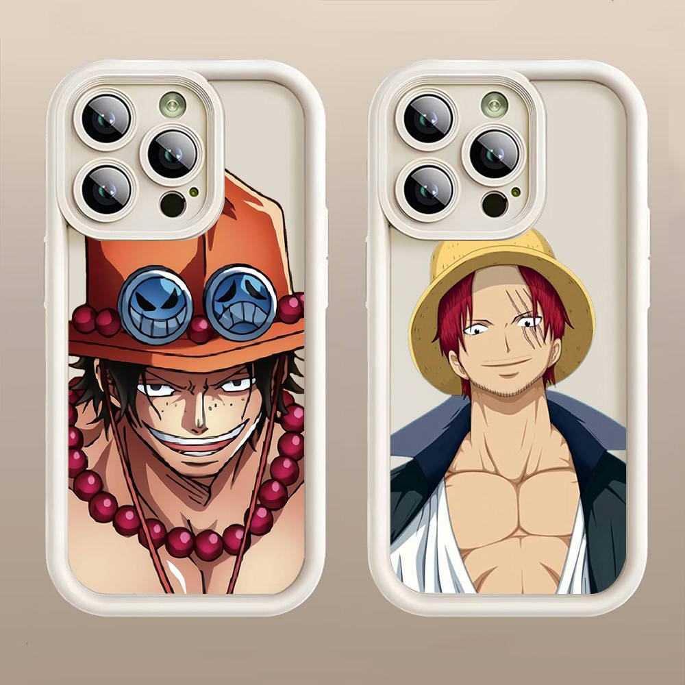 D-39 One Piece Ace  Case for iPhone 15 14 13 12 8 Plus Samsung S24 S23 Ultra A04S A05S Huawei P40 P50 P60 Nova 11 Pro Max OPPO A17K Reno 10