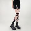 Lolita Socks Female Cute Japanese JK Cross Strap Calf Socks Hot Girl Personality Good Match Medium Tube Split Toe Socks