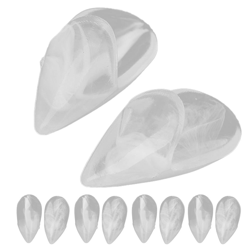 10pcs Halloween Party False Teeth Set Transparent Resin Cosplay Dentures Prop Decoration15mm   0.6in
