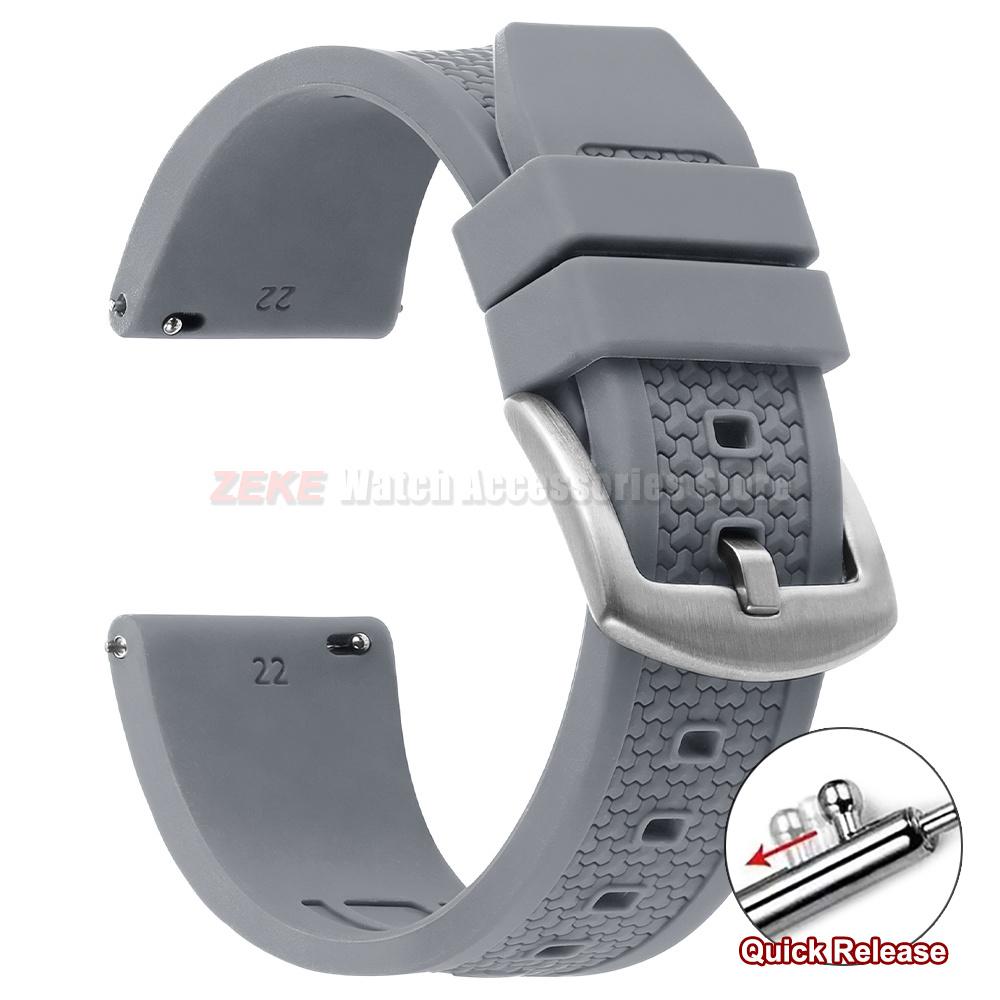 20/22/24mm for Rolex Rubber Strap for Omega Universal Men Silicone Watch Band for Seiko Quick Release Sport Waterproof Wristband