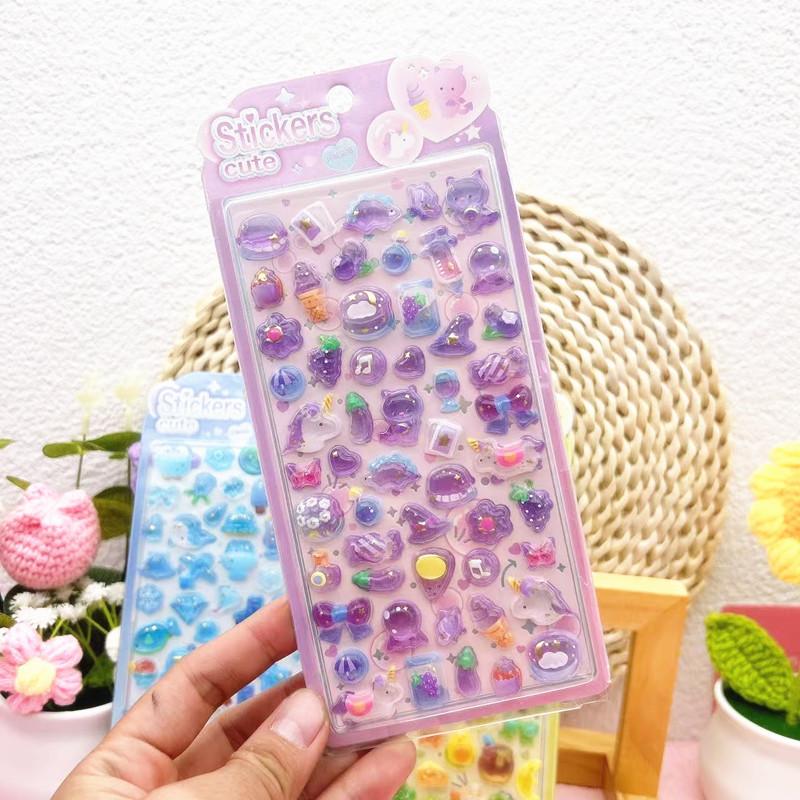 Cartoon Fruit Animals 3D Relief Stickers Creative Cute Aesthetic Stickers Diy Phone Case Journal Fun Fashion Decoration Sticker