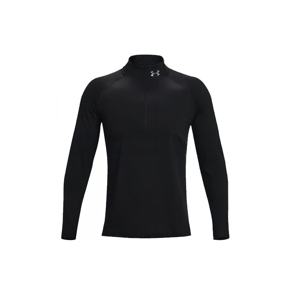 Under Armour Qualifier 2.0 Half-Zip Solid Running Sweatshirt Men Tops Black 1365662-001