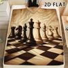 1Pc Chess Print Flannel Blanket,High quality Comfortable for All Seasons,Home Decor,Warmth and Comfort,Perfect for Christmas Gifts