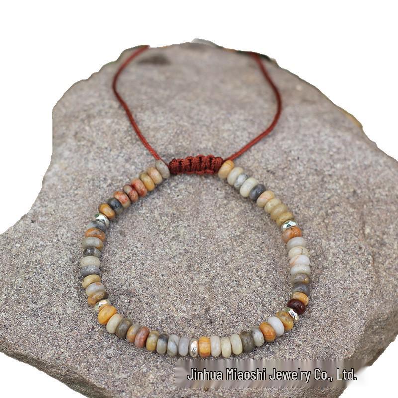 Bohemian Natural Agate Bead Adjustable Bracelet