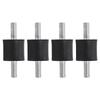 4 X Rubber Buffer Set Vibration Damper Silent Block Rubber Metal Buffer  Protects Against Vibration Interference M5 M6 M8