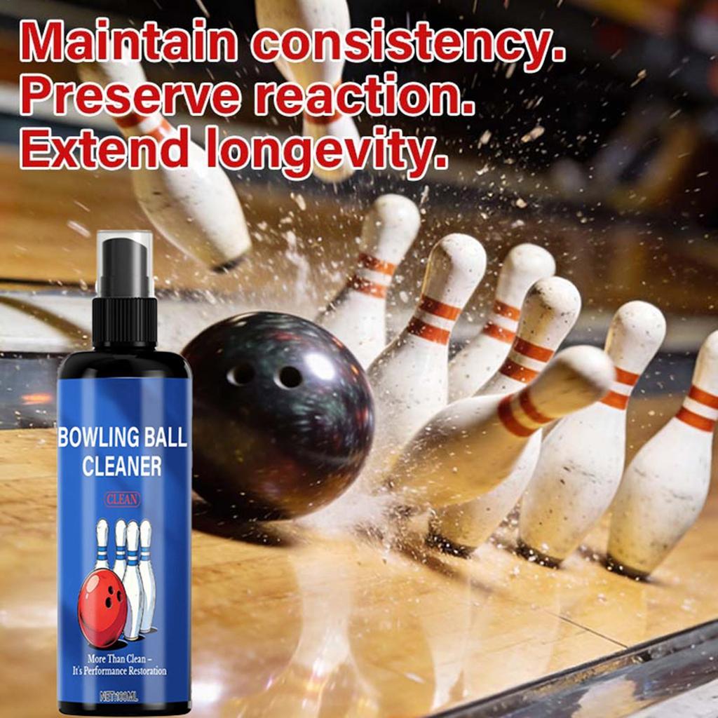Pulitore per Bowling 100ml Spray Lucidante con Panno Accessori Palla da Bowling per Principianti Giocatori di Bowling Uomini Donne Palestra Biliardo Golf