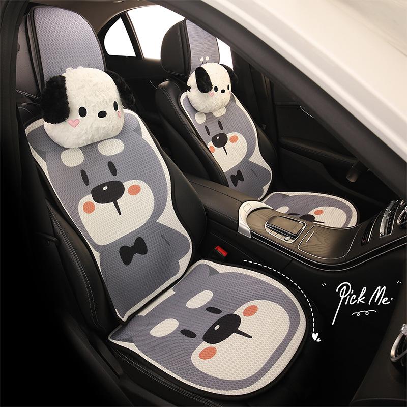 Schnauzer Cartoon Car Seat Cushion for BYD Seagull, Dolphin, Seal 05