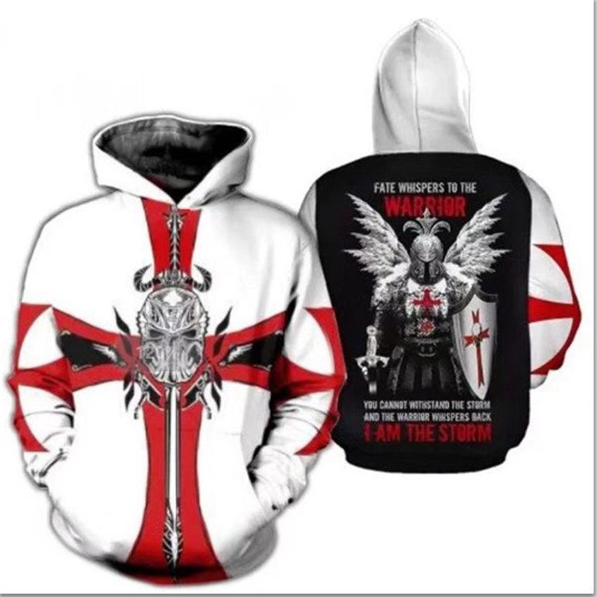 Новая толстовка с капюшоном Knights Templar 3D Printed Men s Trendy Sweatshirt Game Around Sweatshirt XXXXL
