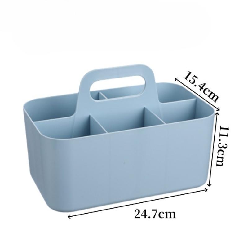 1 Stück Alles-in-Einem Aufbewahrungskorb mit Griff, Leicht zu organisierender tragbarer Stift- und Bleistifthalter, Schreibwarenbox mit 5 Fächern