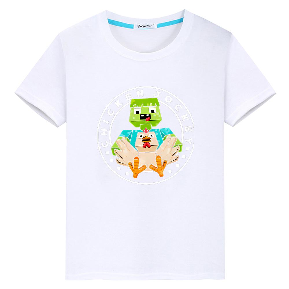 

футболка для детей мальчик 10 лет принт жокей с курицей 100% хлопок топы аниме футболки гордость футболка каваи одежда для девочек y2k ван пис 100 белый