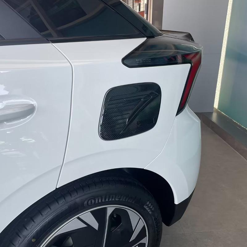 For MG 4 MG4 EV Mulan 2024 Carbon Fiber Fuel Gas Tank Cover Trim Oil Gasoline Cap Molding Sticker Car Accessories