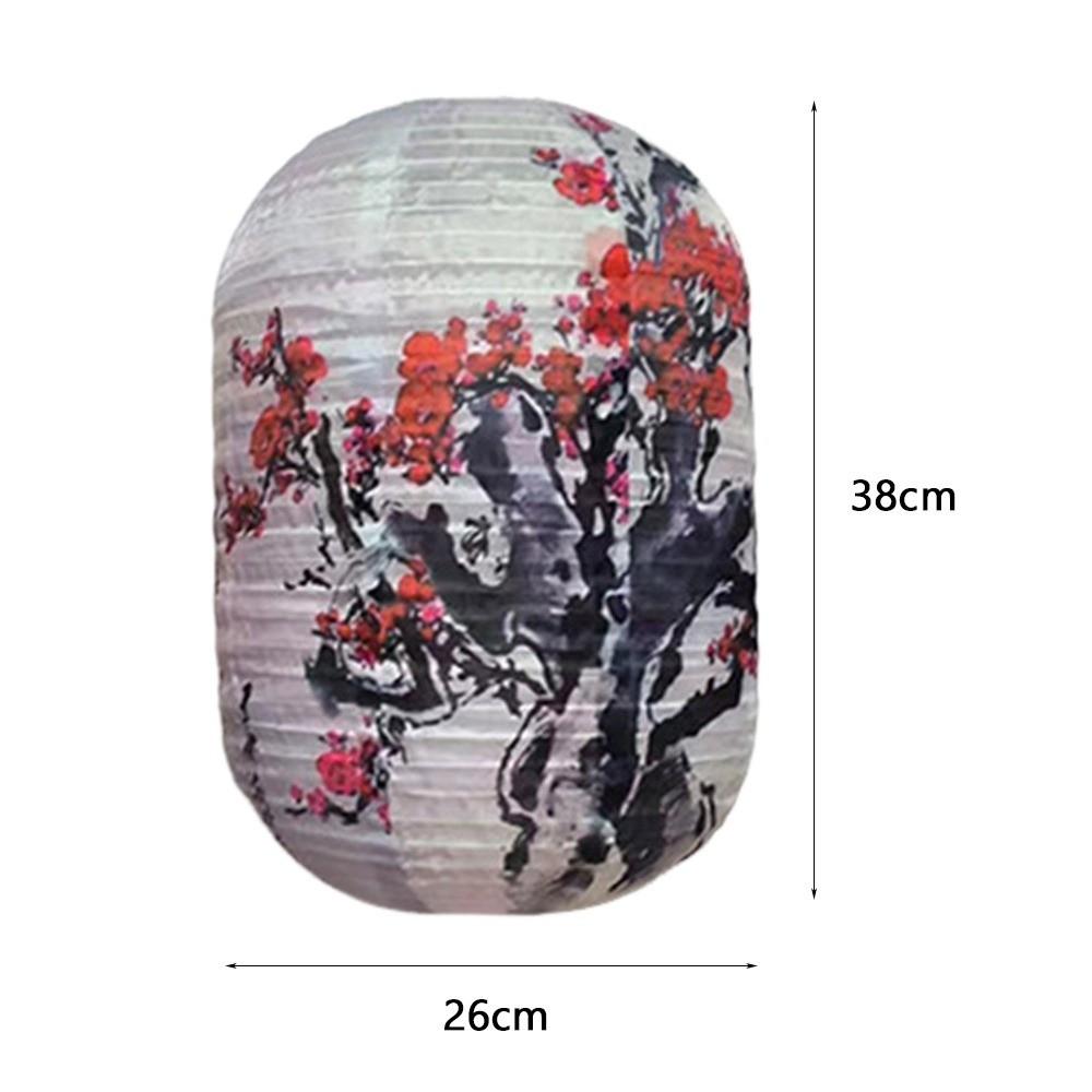 Oriental Style Waterproof Chinese Style Lantern LED Light Nylon Cloth LED Light Lantern Solar Powered Hanging Lamp Home Decor
