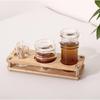 ZLIII Acrylic Condiment Set with Wood Base