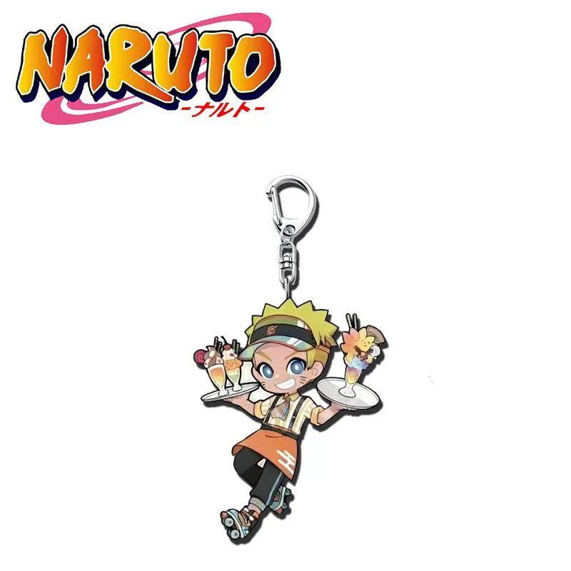 Anime Naruto Acrylic Keychain Accessaries Uzumaki Naruto Cartoon Keyring