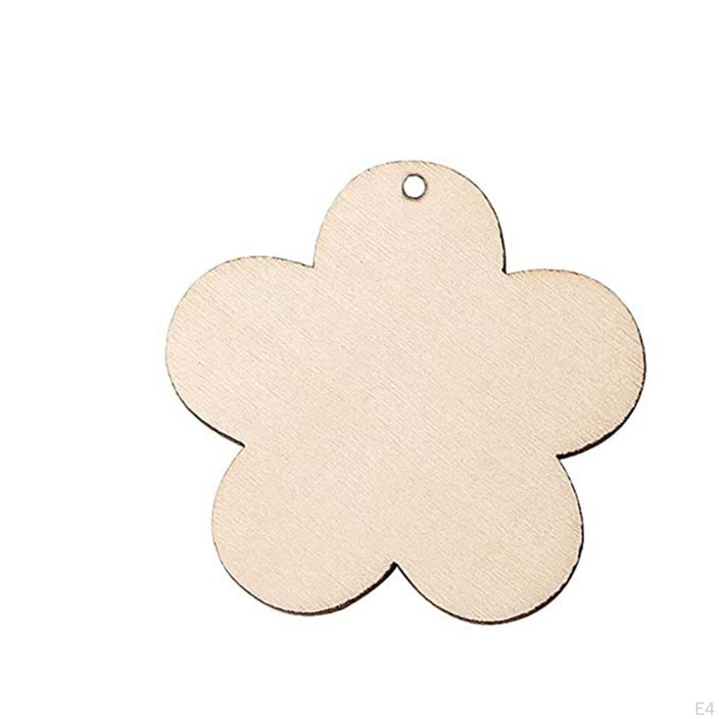 100 Wooden Tags, Gift Tags with Jute String, Unfinished Blank Wood Pieces for DIY Crafts,