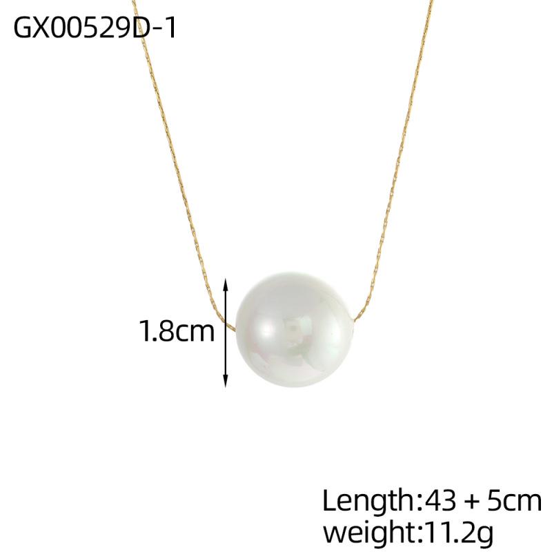 Elegant Single Pearl Pendant Necklace - Women's Light Luxury Jewelry