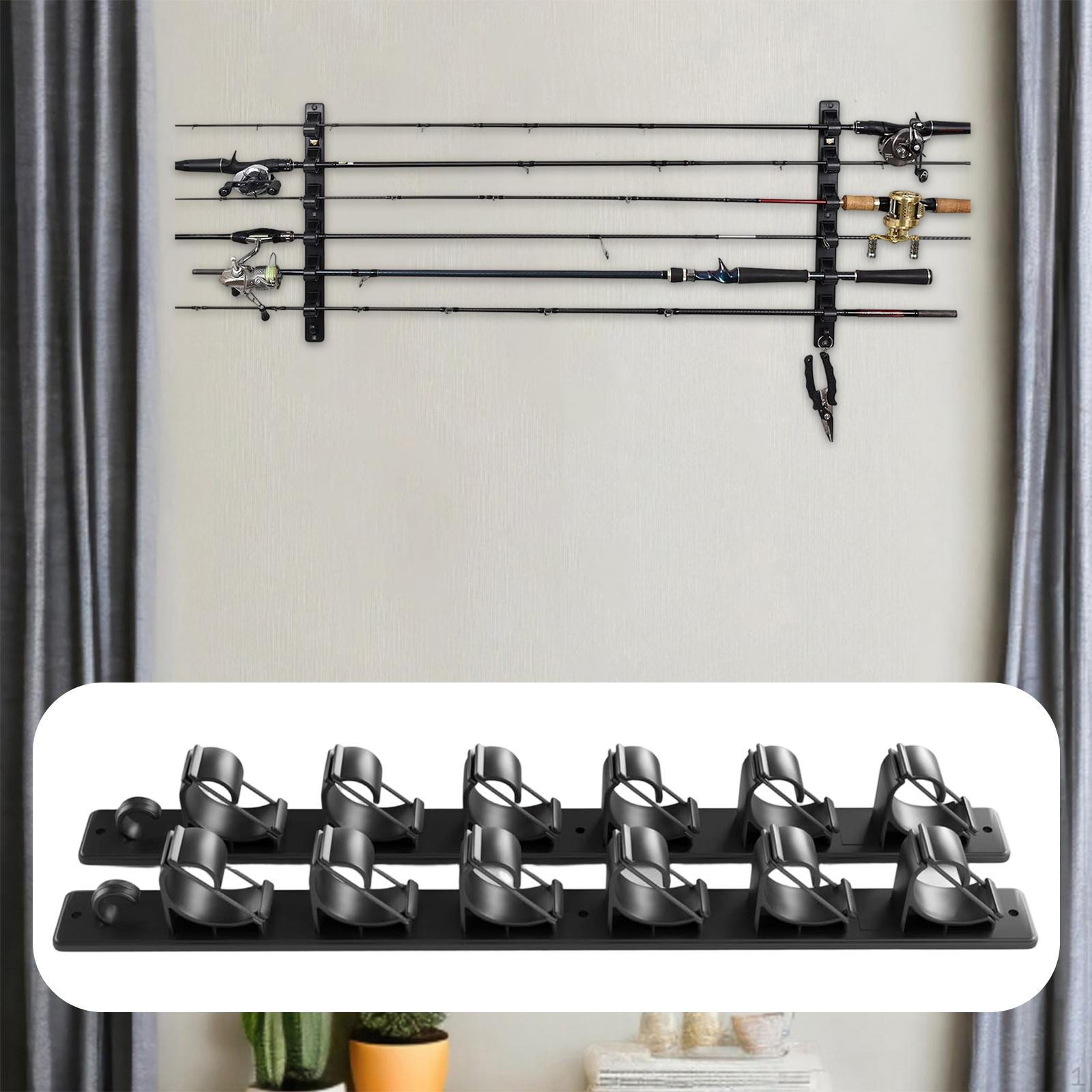 Портативный настенный держатель для удочек, экономия места, для гаража или