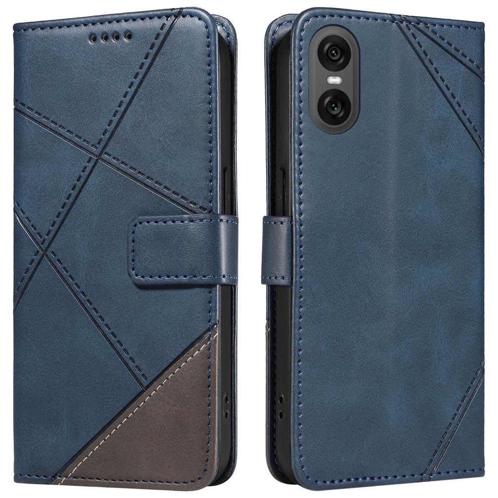 For Sony Xperia 10 VI Case Stand Bookstyle Geometric Leather Phone Cover