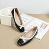 Ballerinas für Damen, bequeme Ballerinas mit quadratischer Zehenpartie, rutschfeste elegante Schuhe, lässige leichte Damen-Wanderschuhe aus PU-Leder mit Ösen