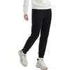 Fila Offizielle Damen Strick-Langhose 2024 Frühling Neue Mode Lässige Basic Bündchen Sporthose Damen Unterteile Schwarz F11W418603F-BK