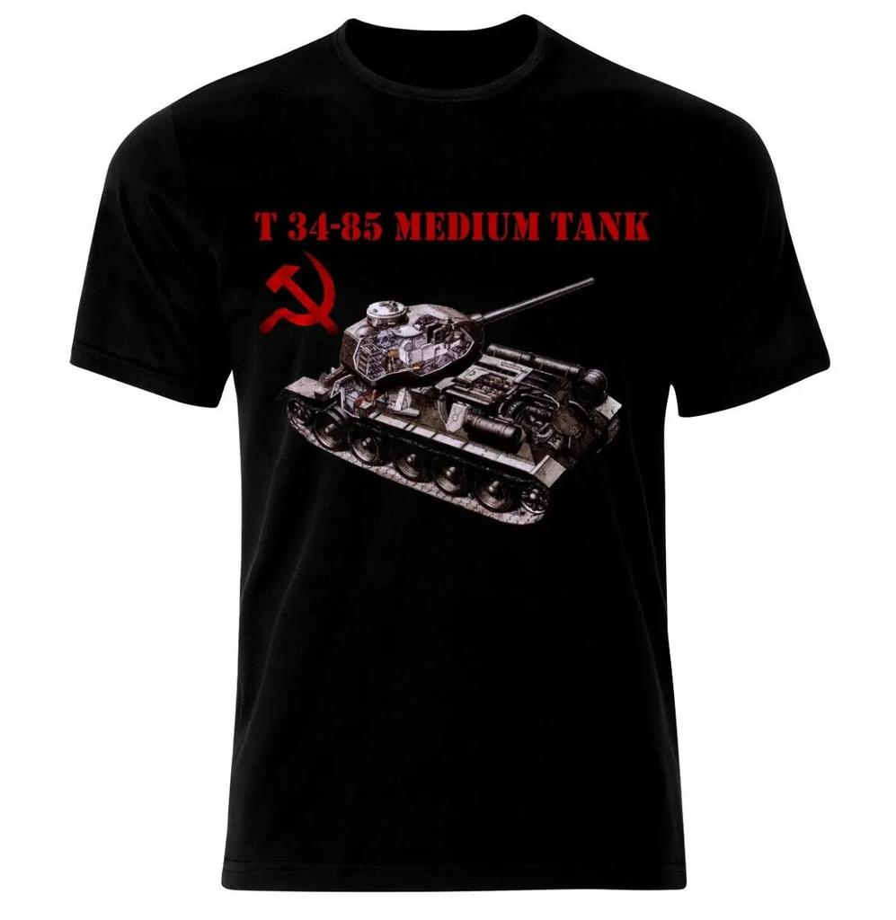 WWII Soviet Russian USSR T 3485 Tank TShirt 100 Cotton ONeck Summer Short Sleeve Casual Mens Tshirt Size S3XL