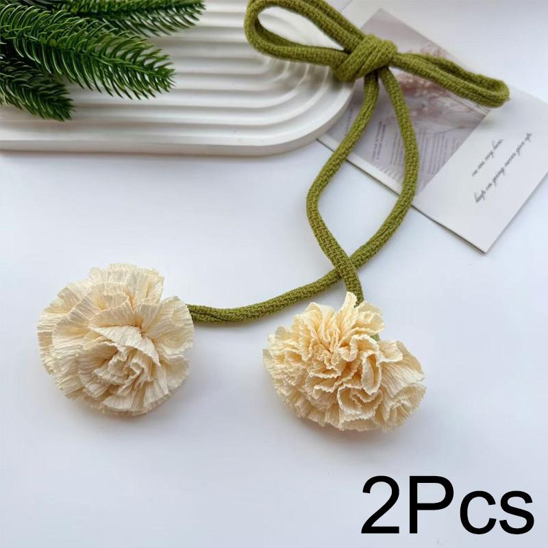 

1Pc Curtain Tiebacks Window Accessories Ties Floral Designs Fabric Tiebacks Office Carnation Curtain Tiebacks Home Multi-Color 2Pcs