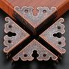 4pcs/lot Antique Alloy Triangle Corners Wooden Jewelry Box Flower Lace Edge Protector Decor Carved 34mm Bronze/Red/Gold/Silver