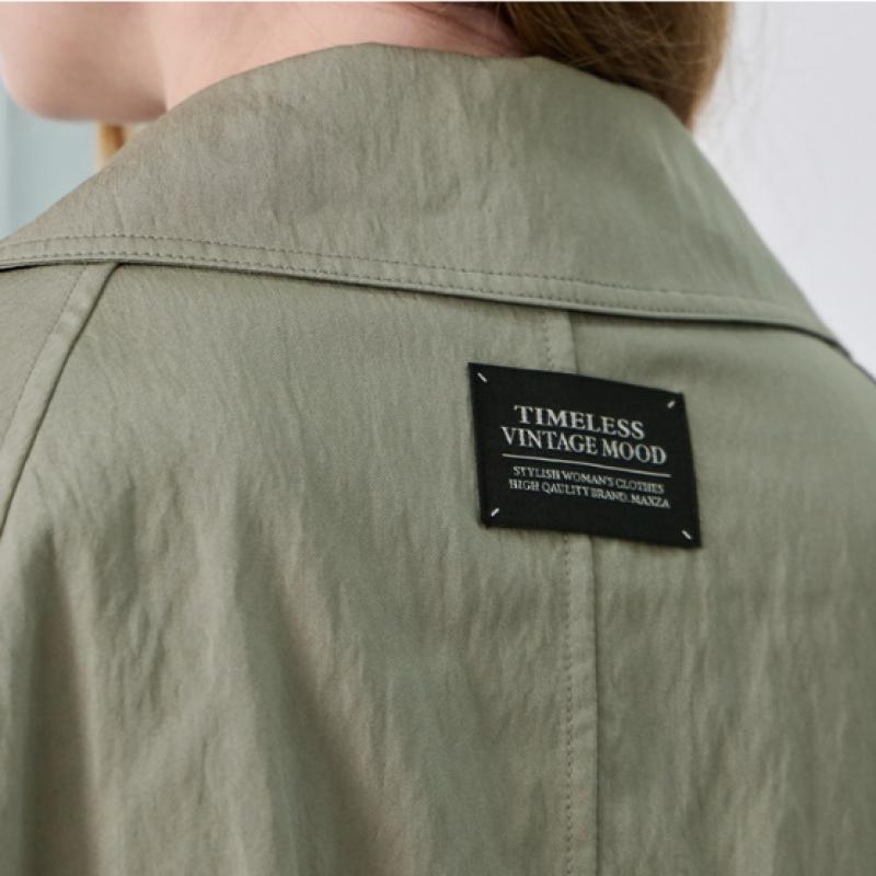 MAXZA Diagonal Out Pocket Half Trench Jacket Ce09jp300nh