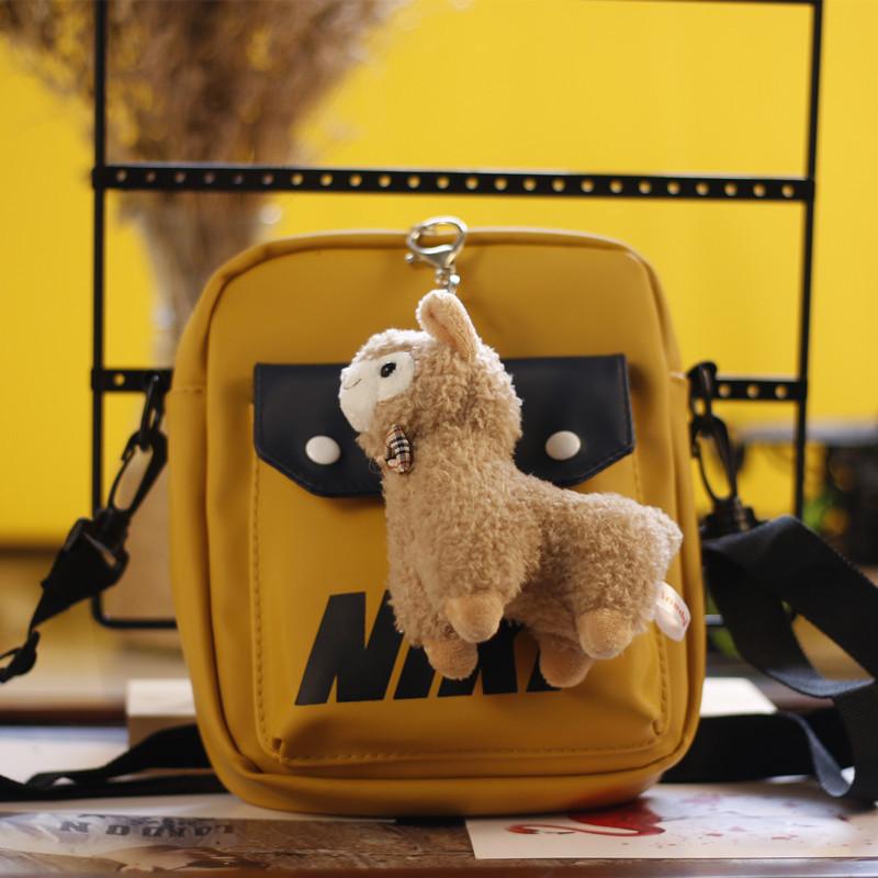 Cute Cute Alpaca Pendant Plush Toy Grass Mud Horse Small Mini Doll School Bag Hanging Keychain Doll