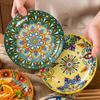 6.3-inch Ceramic Bohemian Style Restaurant Kitchen Serving Appetizer Plates, Fruit Plates, Salad Plates, Hotel Bone Plates