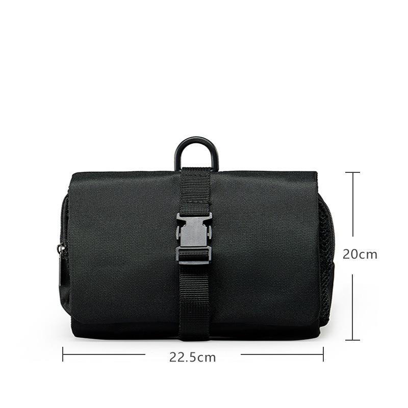 Large Capacity Japanese Folding Toiletry Bag with Hook for Travel Toiletries Cosmetic Organizer Snap Shut Design