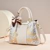 New Chinese Style Crane Embroidery Daily Handbag For Mothers, Elegant All-Match Top Handle Crossbody Festival Present