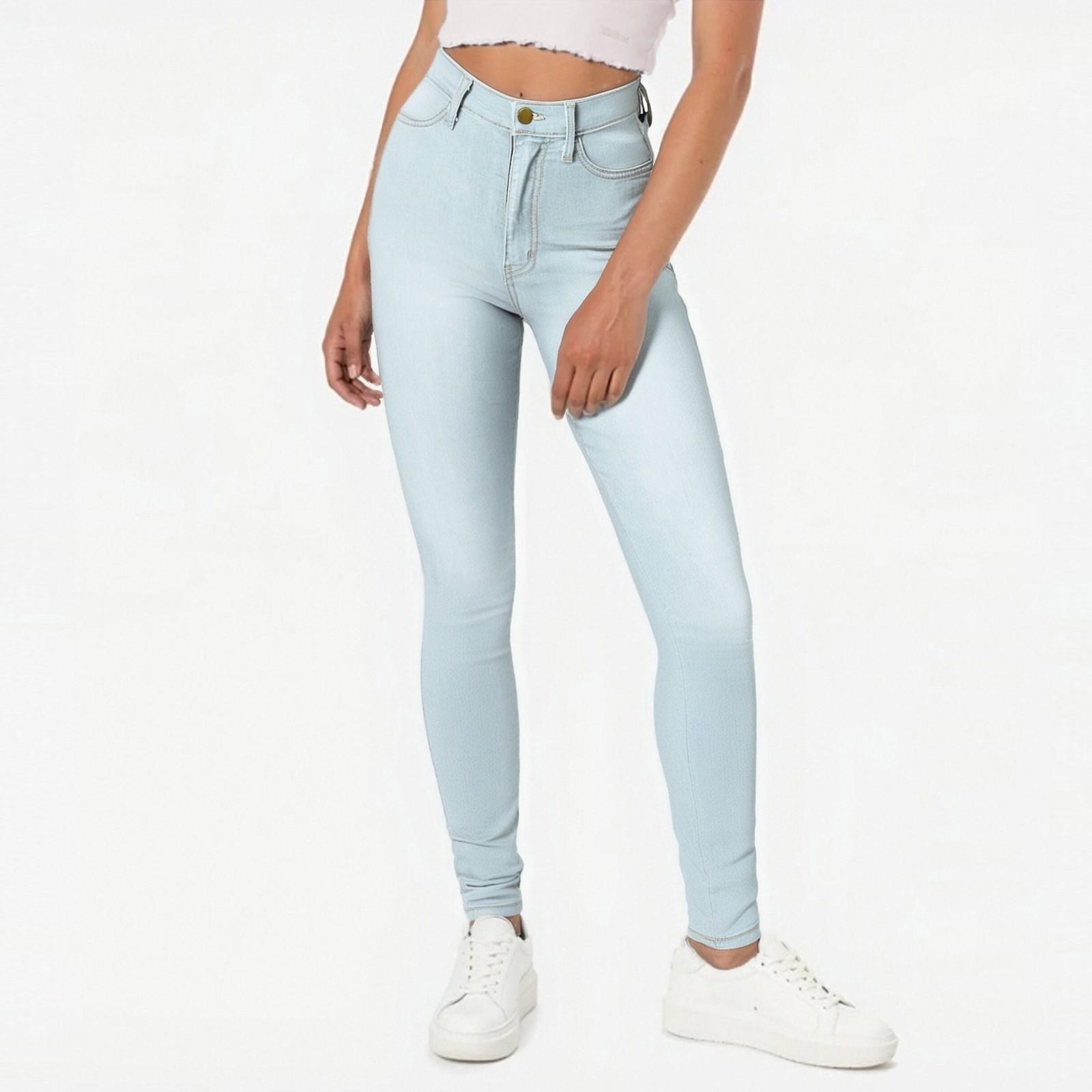 

Женские стильные однотонные повседневные узкие брюки-карандаш с высокой талией и карманами XXL