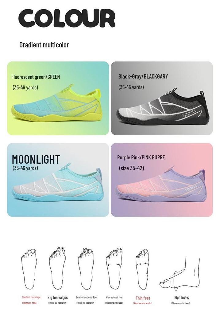 Unisex Quick-Dry Barefoot Beach & Water Shoes for Snorkeling, Swimming, Rafting, and Wading