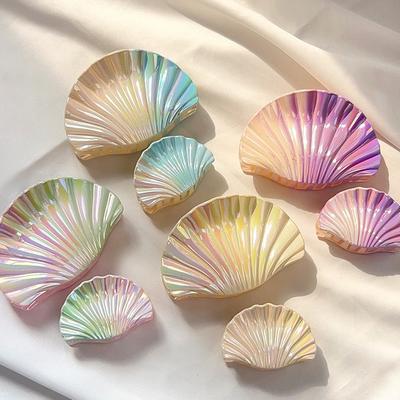 New Gradient Shell Hair Claw Summer Ocean Girl's Claw Clip Beach Trendy Crab Hair Clips Hair Accessories for Women