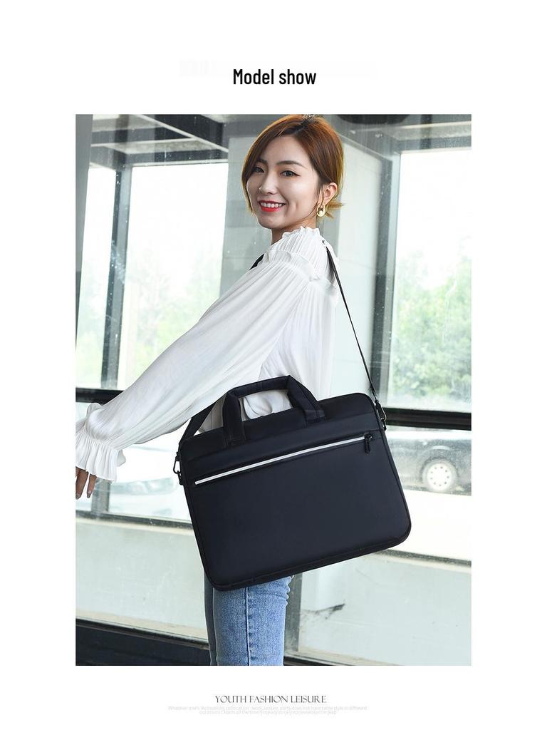 Men's Waterproof Nylon Laptop Bag - Fits 15"-16" Laptops, Large Capacity, Crossbody Shoulder Handbag.