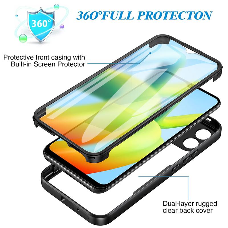 360 Full Body Heavy Duty Case For Xiaomi POCO X6 Pro POCO X3 NFC Poco X4 X5 Pro Double Sided Transparent Cover Soft Phone Case