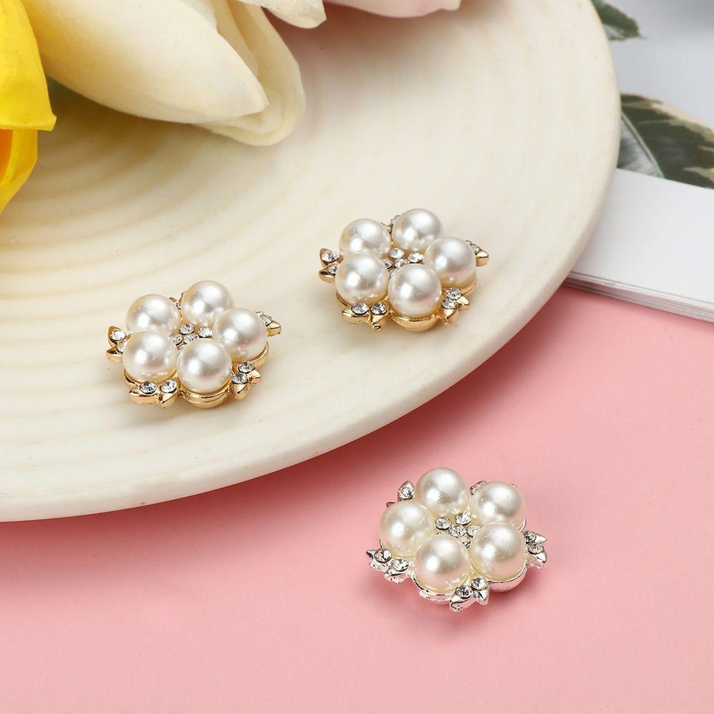 Accessories Bag Hairpin Pearl Flower Buttons Rhinestone Buttons Sewing Buttons Crystal Glass Stone