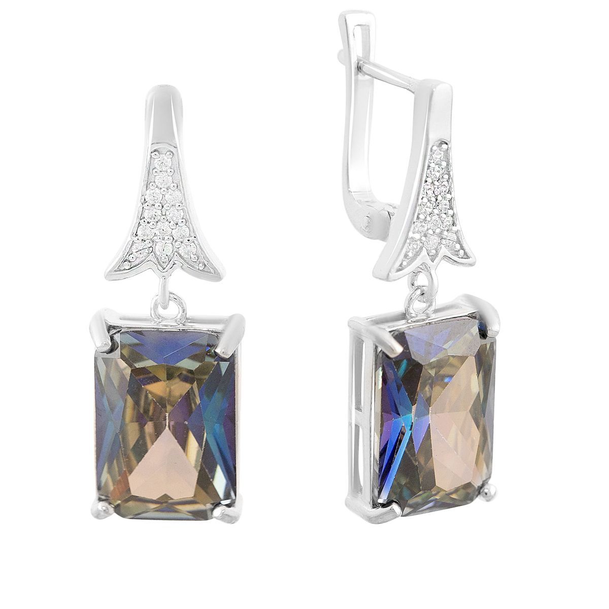 

Срібні сережки з топазом 24.12ct (2163831) різнокольорові кольору