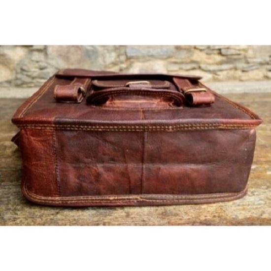 Small Cross Body Men's Rustic Genuine Leather Messenger Shoulder Bag Satchel
