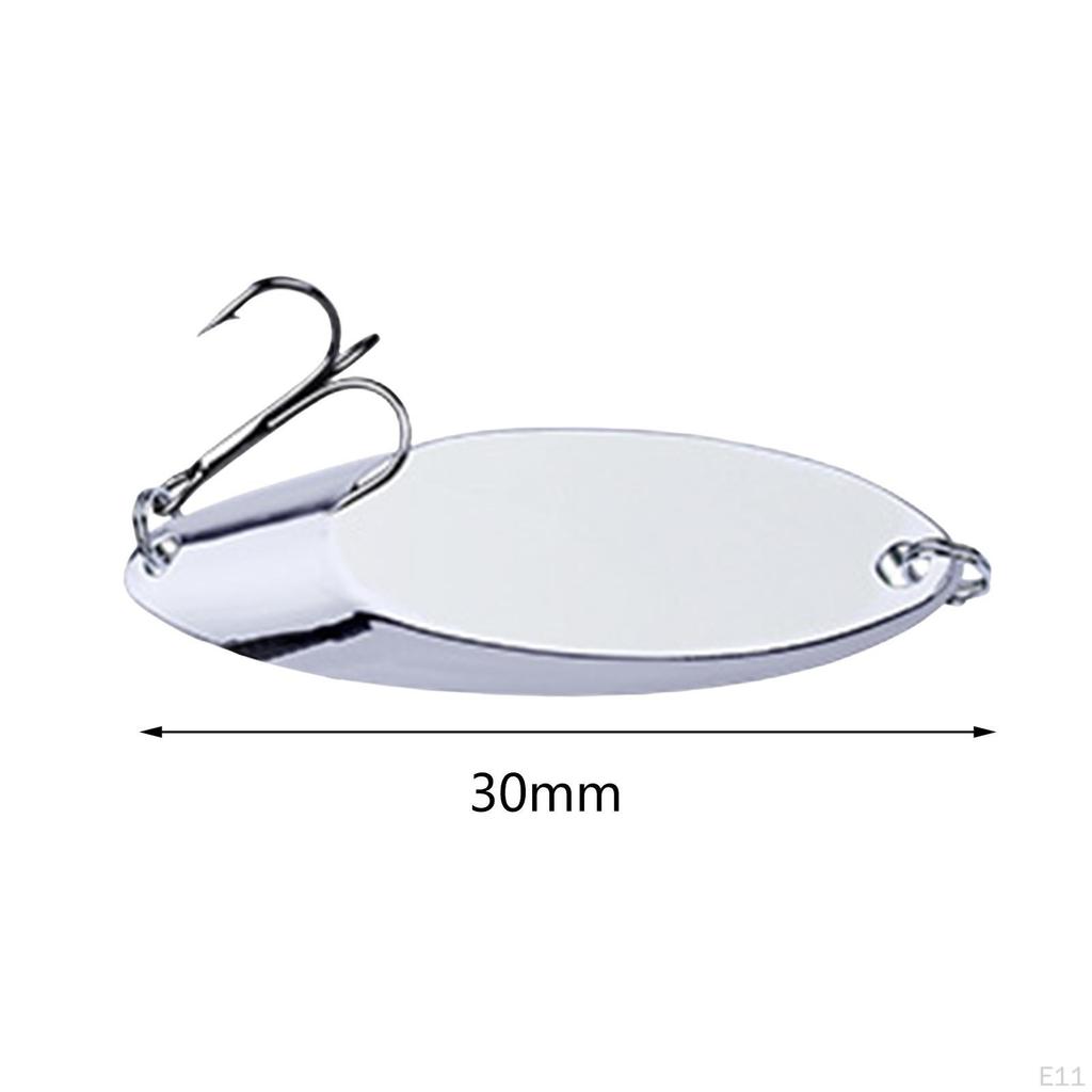 5 Pieces Fishing Spoons Lures Bass Baits Vertical with Hooks Freshwater Jigging