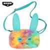 Borsa a tracolla peluche mostro denti brutti divertente Giocattolo animale di peluche stropicciato Regalo di compleanno carino strano per bambini