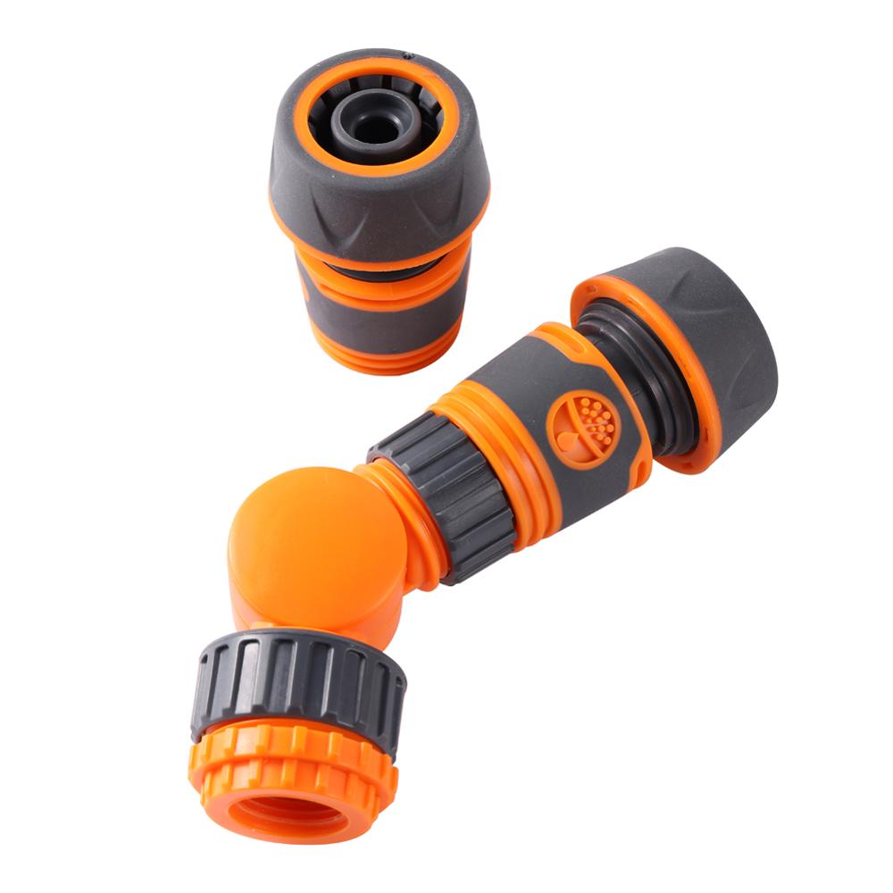 1/2" 3/4" Pipe Quick Connector 180° Rotatable Fast Release Elbow Joint Garden Agriculture Greenhouse Irrigation Car Wash Fitting