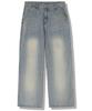 GUBIN Slub Washed Wide Denim Pants