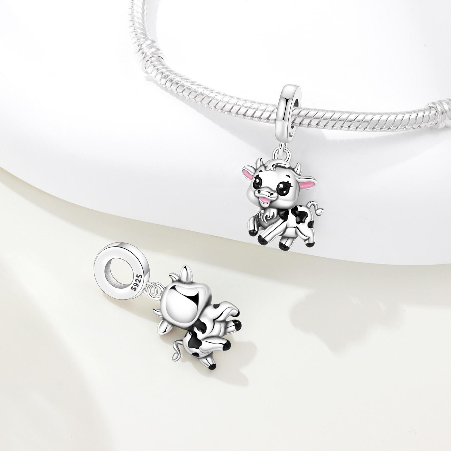 Annier Women's Copper Cute Calf Animals Original Pendants Bracelet Charms Jewelry Party Beads Diy Trendy Gifts