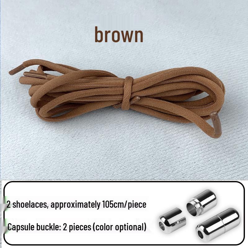 No-Tie Black and White Elastic Shoelaces with Metal Buckle for Adults and Kids