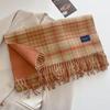 Autumn and Winter New Imitation Cashmere Plaid Scarf Women's Daily Couple Thickened Warm Scarf Shawl