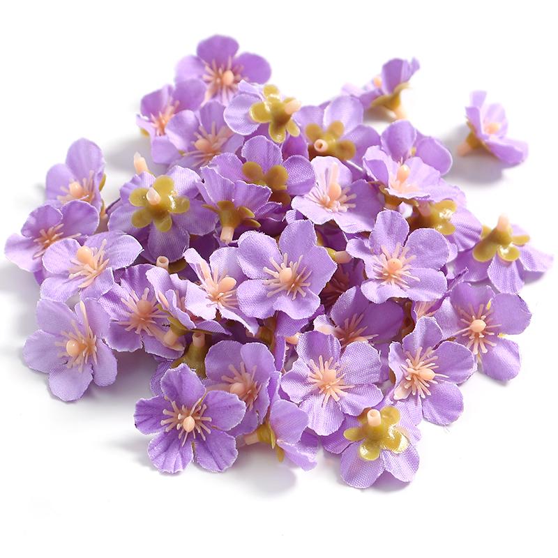50/100Pcs Mini Artificial Flower Head Cherry Blossom Petals for Home Decortion Mother's Day DIY Garden Party Bride Wedding Decor